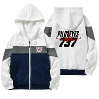 Thumbnail for Amazing Piloteyes737 Zipped Hoodie - Colourful - White