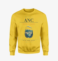 Thumbnail for Ted Stevens Anchorage International Airport (ANC) design on yellow sweatshirt