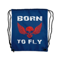 Thumbnail for Born to Fly Drawstring Bag - view 2