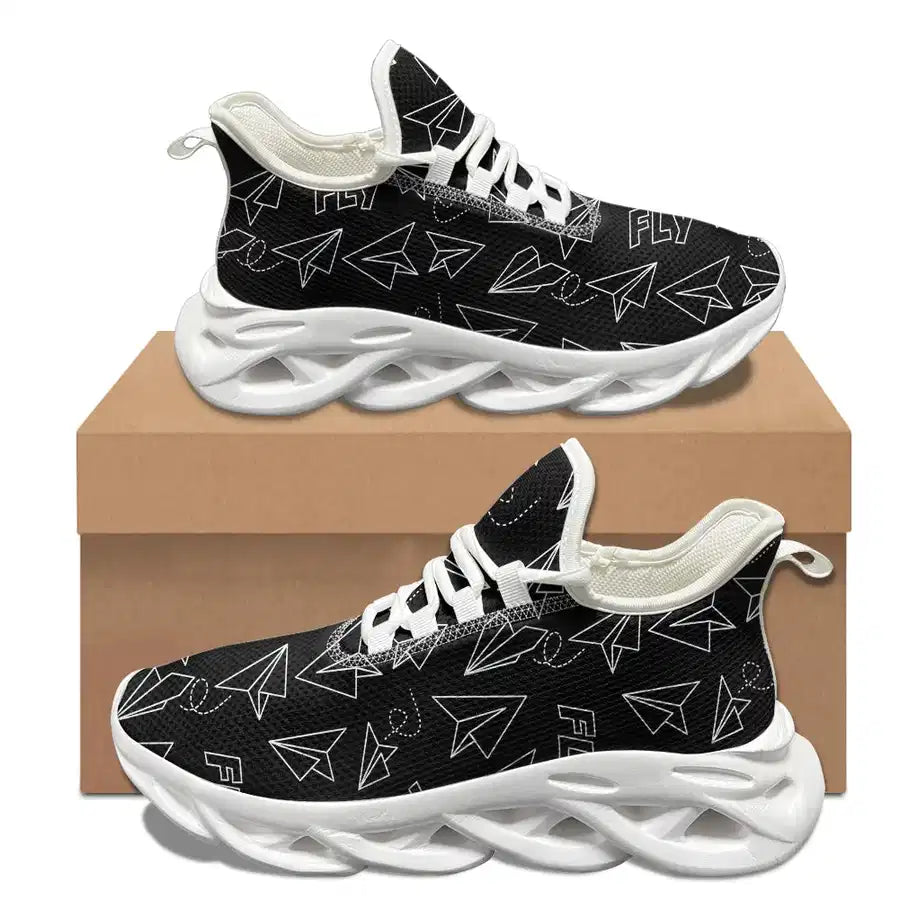 Paper Airplane & Fly Black Shoes - view 4