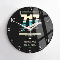 Thumbnail for Boeing 717-200 design on black no frame wall clock