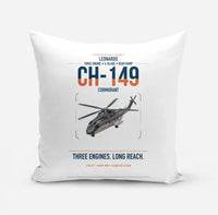 Thumbnail for Leonardo CH-149 Cormorant design on white pillow