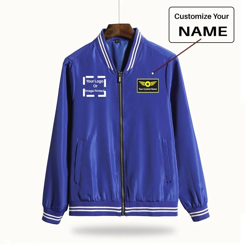 Customisable Name & LOGO Thin Spring Jacket - view 2
