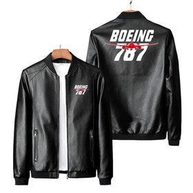 Amazing Boeing 787 PU Leather Jackets