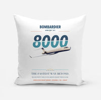 Thumbnail for Bombardier Global 8000 design on white pillow