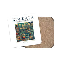 Thumbnail for KOLKATA - Poster - Coaster - White