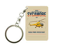 Thumbnail for Bristol Sycamore HR14 design on beige designed key chain, double-side print