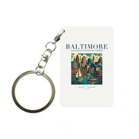 Thumbnail for BALTIMORE - Poster - Key Chain - White