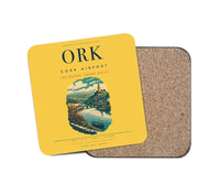 Thumbnail for Cork Airport (ORK) design on yellow 1 piece coaster