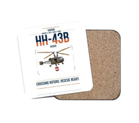 Thumbnail for Kaman HH-43B Huskie design on white 1 piece coaster
