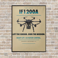 Thumbnail for Inspired Flight IF1200A vertical canvas print - framed - beige background