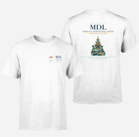 Thumbnail for Mandalay International Airport (MDL) design printed on white double-side t-shirt