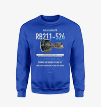 Thumbnail for RB211-524 design on blue sweatshirt