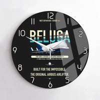 Thumbnail for Airbus A300-600ST BelugaST design on black no frame wall clock