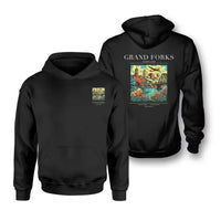 Thumbnail for GRAND FORKS - Poster - Double-Side Hoodie - Black