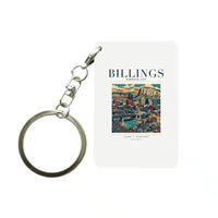 Thumbnail for BILLINGS - Poster - Key Chain - White