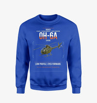 Thumbnail for Hughes OH-6A Cayuse design on blue sweatshirt