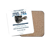 Thumbnail for JT9D-7R4 design on white 1 piece coaster
