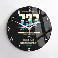 Thumbnail for Boeing 737-900ER design on black no frame wall clock