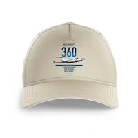 Thumbnail for Beechcraft King Air 360 design on beige printed hat