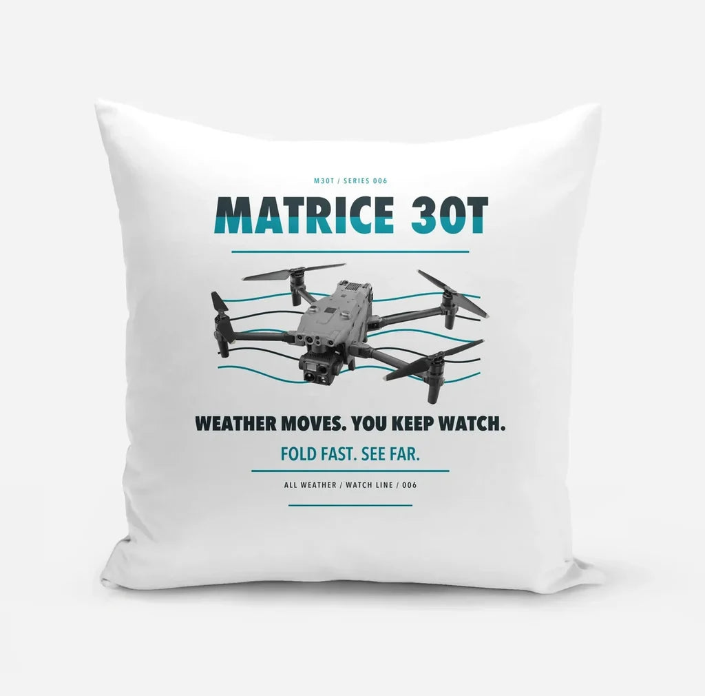 DJI Matrice 30T design on white pillow