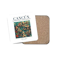 Thumbnail for CANCÚN - Poster - Coaster - White