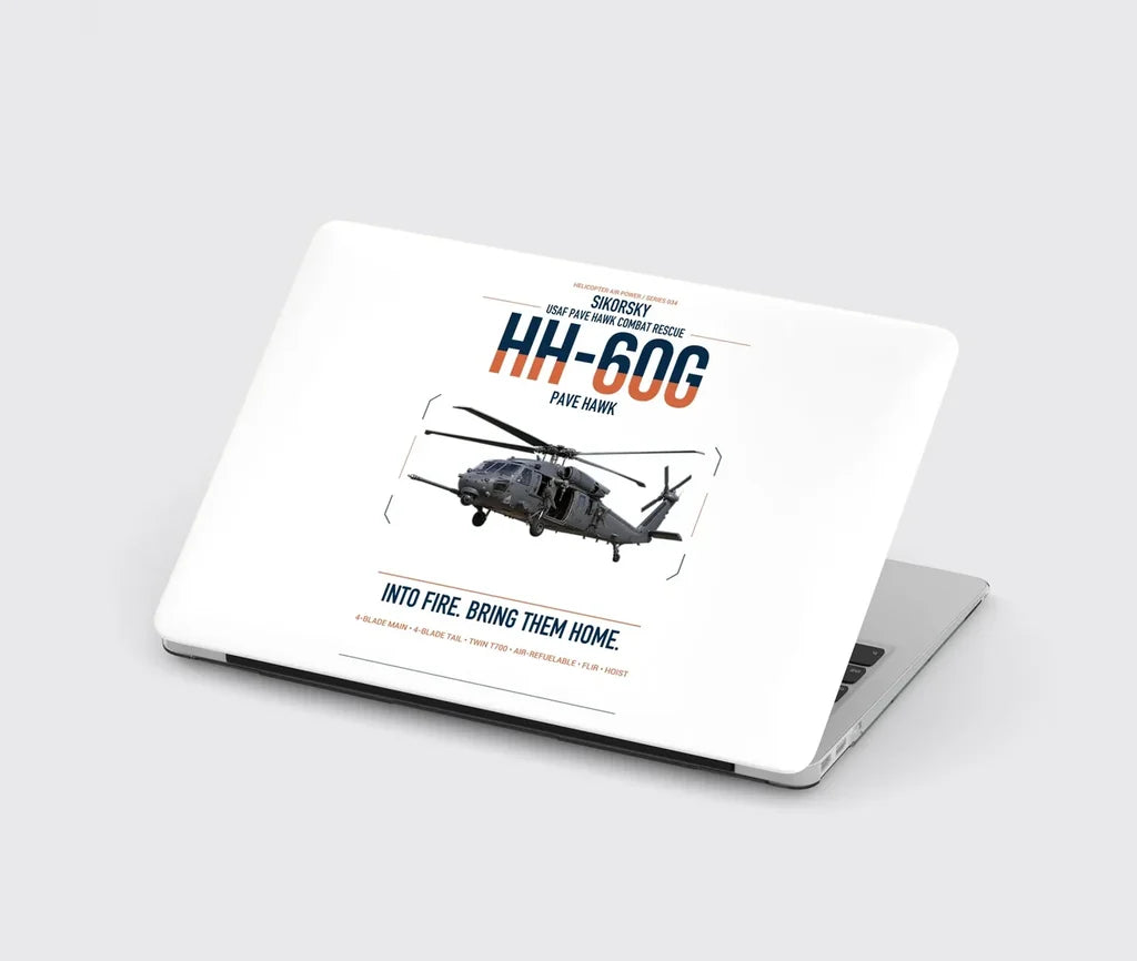 Sikorsky HH-60G Pave Hawk design on white MacBook case