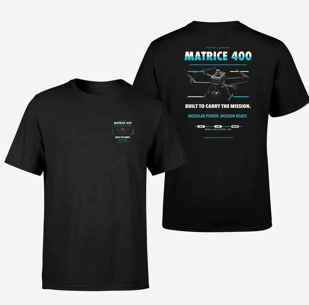 DJI Matrice 400 design on black t shirt