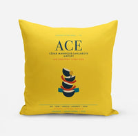Thumbnail for César Manrique-Lanzarote Airport (ACE) design on yellow pillow