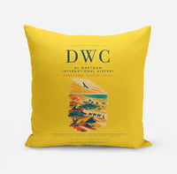 Thumbnail for Al Maktoum International Airport (DWC) design on yellow pillow