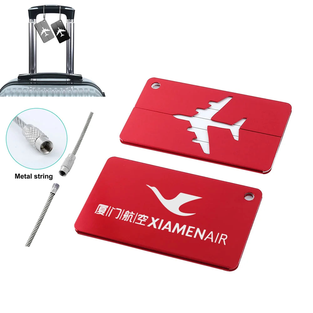 Xiamen Airlines Aluminum Luggage tag in red