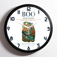 Thumbnail for Bod Airport BOO Wall-Clock Framed - White