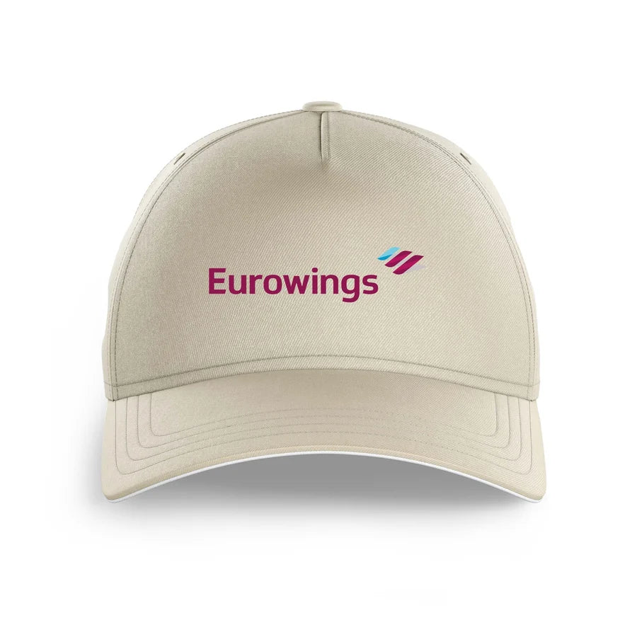 Eurowings Airlines logo printed on beige cap