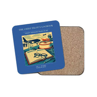 Thumbnail for The Chief Pilot's Logbook - Designed Coasters design on blue 1-piece