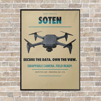 Thumbnail for ACSL SOTEN vertical canvas print - framed - beige background