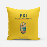 Thumbnail for Bari Karol Wojtyła Airport (BRI) design on yellow pillow