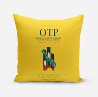 Thumbnail for Bucharest Henri Coandă International Airport (OTP) design on yellow pillow