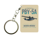 Thumbnail for PBY-5A Catalina design on beige designed key chain, double-side print