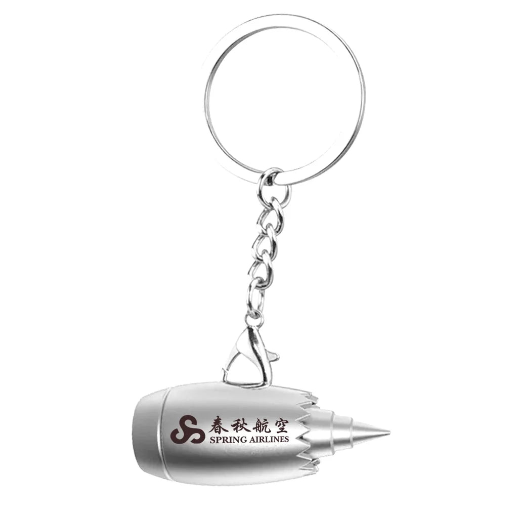 Customisable Spring Airlines Jet Engine Turbine Key Chain - view 2