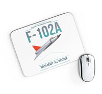 Thumbnail for F-102A Delta Dagger design on white rectangle mouse pad