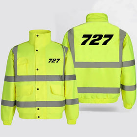 Boeing 727 Flat Text Reflective Winter Jackets