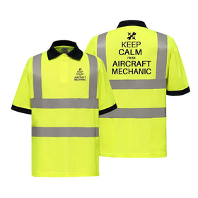 Aircraft Mechanic Reflective Polo T-Shirts