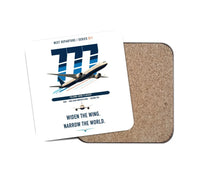 Thumbnail for Boeing 777-9 design on white 1 piece coaster