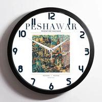 Thumbnail for PESHAWAR - Poster - Wall Clock Framed - White