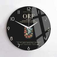 Thumbnail for Norfolk International Airport (ORF) design on black no frame wall clock