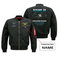 Thumbnail for DJI FlyCart 30 design on black bomber with custom name badge