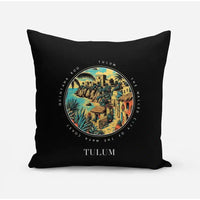 Thumbnail for TULUM - Badge - Pillow - Black
