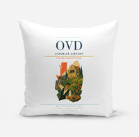 Thumbnail for Asturias Airport (OVD) design on white pillow