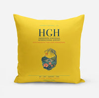 Thumbnail for Hangzhou Xiaoshan International Airport (HGH) design on yellow pillow