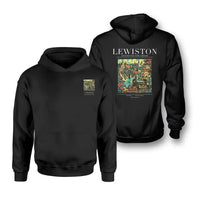 Thumbnail for LEWISTON - Poster - Double-Side Hoodie - Black